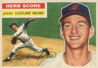 1956 Topps #140 Herb Score Gray Back Baseball Card