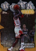 1997 Topps Rock Stars #RS1 Michael Jordan Refractor Basketball Card