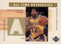 2002 Upper Deck Generations All-Time Authentics #MG2-A Magic Johnson Basketball Card