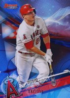 2017 Bowman's Best #25 Mike Trout Blue Refractor Baseball Card