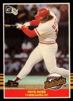 1985 Donruss Highlights #40 Pete Rose Baseball Card