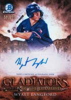 2024 Bowman Gladiators of the Diamond Autographs #GDAWL Wyatt Langford Baseball Card