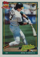 1991 Topps Desert Shield #700 Jose Canseco Baseball Card