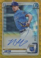 2020 Bowman Draft Chrome Draft Picks Autographs #CDANL Nick Loftin Gold Wave Refractor Baseball Card