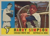 1960 Topps #180 Harry Simpson Baseball Card