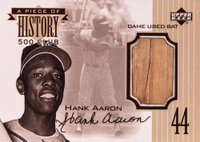 1999 Upper Deck Piece of History 500 HR Club #755HR Hank Aaron Baseball Card