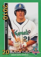 2010 Cedar Rapids Kernels Rising Alumni #3 Mike Trout Baseball Card