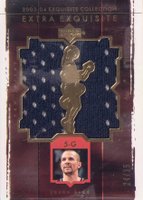2003 Upper Deck Exquisite Collection Extra Exquisite Dual Jersey #EE2JK Jason Kidd Basketball Card