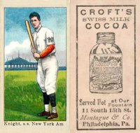 1909 Croft's Cocoa # Jack Knight Baseball Card