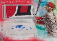 2019 Topps Inception Autograph Patch #IAP-SO Shohei Ohtani Red Baseball Card