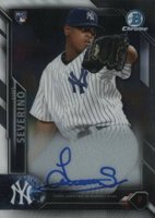 2016 Bowman Chrome Rookie Autographs #CRALS Luis Severino Baseball Card