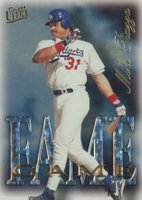 1997 Ultra Fame Game #5 Mike Piazza Baseball Card