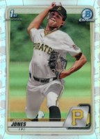 2020 Bowman Draft #BD70 Jared Jones Chrome-Refractor Baseball Card