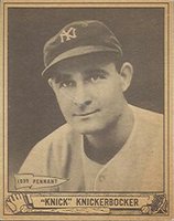1940 Play Ball #182 Knick Knickerbocker Baseball Card