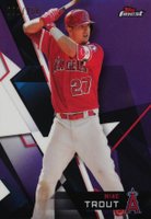 2018 Finest  #50 Mike Trout Purple Refractor Baseball Card