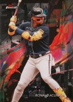 2024 Topps Finest #14 Ronald Acuna Jr. Black Refractor Baseball Card