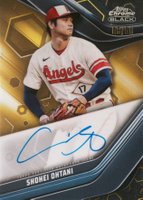 2023 Topps Chrome Black Autograph #SO Shohei Ohtani Gold Baseball Card