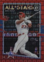2020 Panini Donruss Optic #197 Mike Trout Pandora Red Baseball Card