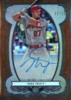 2019 Bowman Sterling Continuity Autographs #BSAMT Mike Trout Orange Baseball Card