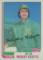 1982 Topps #148 Mickey Klutts Baseball Card