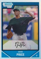 2007 Bowman Chrome Draft Picks & Prospects #BDPP55 David Price Refractor Baseball Card