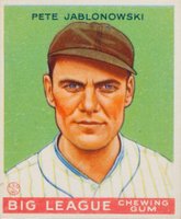 1933 Goudey #83 Pete Jablonowski Baseball Card