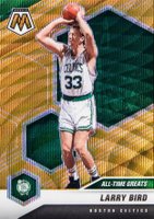 2020 Panini Mosaic #295 Larry Bird Gold Wave Basketball Card
