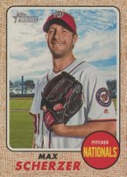 2017 Topps Heritage  #404 Max Scherzer Mini Baseball Card