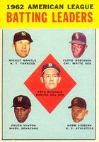 1963 Topps #2 A.L. Batting Leaders Baseball Card