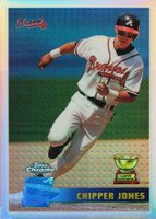 1996 Topps Chrome #52 Chipper Jones Refractor Baseball Card