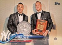 2018 Topps #389 Award Show/Stanton & Judge Baseball Card