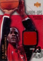 1998 Upper Deck MJ Game Commemorative #GC1 Michael Jordan Warm-Up Jersey Basketball Card