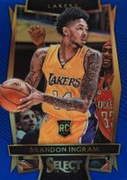 2016 Panini Select #91 Brandon Ingram Blue Prizm Basketball Card