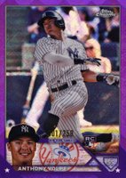 2023 Topps Chrome Logofractor Edition #4 Anthony Volpe Purple Refractor Baseball Card