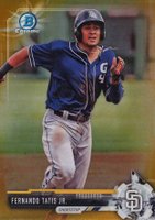 2017 Bowman Draft #BDC71 Fernando Tatis Jr. Chrome-Gold Refractor Baseball Card