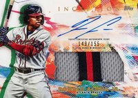 2020 Topps Inception Autograph Patch #RAJ Ronald Acuna Baseball Card