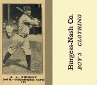 1916 Burgess-Nash Co. #132 J. A. Niehoff Baseball Card