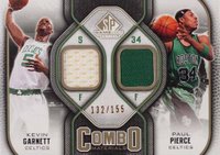2009 SP Game Used Combo Materials #CM-KK Karl Malone/Kevin Garnett 155 Basketball Card