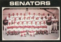 1971 Topps #462 Washington Senators Team Baseball Card