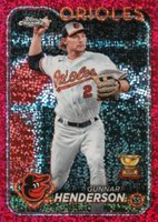 2024 Topps Chrome #36 Gunnar Henderson Magenta Speckle Refractor Baseball Card