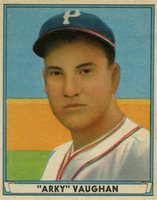 1941 Play Ball #10 Arky Vaughan Baseball Card