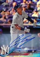 2018 Topps Chrome Update #HMT9 Gleyber Torres Autograph-Refractor Baseball Card