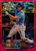2023 Topps Chrome #42 Michael Massey Magenta Speckle Baseball Card