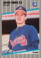 1989 Fleer Glossy #602 John Smoltz Baseball Card