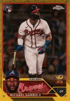 2023 Topps Chrome Logofractor Edition #79 Michael Harris II Yellow Refractor Baseball Card