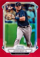 2019 Bowman Sterling #BSR69 Austin Riley Red Refractor Baseball Card