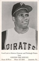1969 Pittsburgh Pirates Greiner Tires # Roberto Clemente Baseball Card