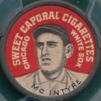 1909 Sweet Caporal Domino Discs # Matty McIntyre Baseball Card