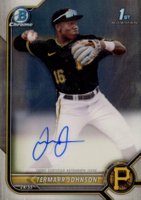 2022 Bowman Draft Chrome Draft Pick Autographs #CDATJ Termarr Johnson Baseball Card