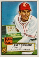 1952 Topps #203 Curt Simmons Baseball Card